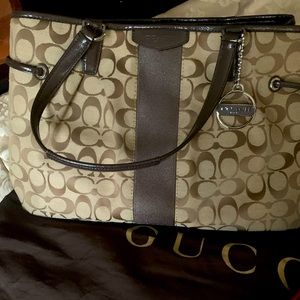 Coach Patent Leather and Canva Tote
